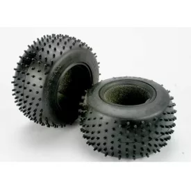   Traxxas  Tires, Pro-Trax spiked 2.2" (soft-compound)(rear) (2)/ foam inserts (2)