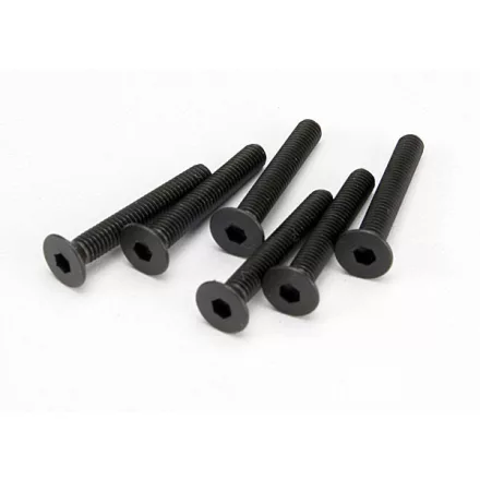 Traxxas Screws, 3x20mm countersunk machine (hex drive) (6)
