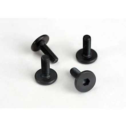 Traxxas Screws, 3x10mm flat-head machine (hex drive) (4)