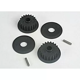   Traxxas Pulleys, 20-groove (middle) (2)/flanges (2)/ axle pins (2)