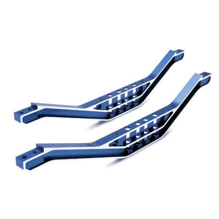 Traxxas Chassis braces, lower machined 6061-T6 aluminum (blue) (2)/ hardware