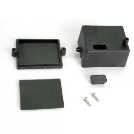   Traxxas Box, receiver/ x-tal access rubber plug/ adhesive foam chassis pad