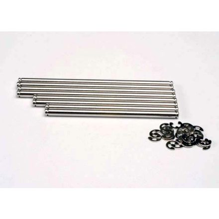 Traxxas Suspension pin set, stainless steel (w/ E-clips)