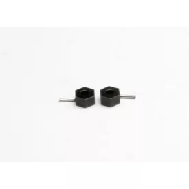   Traxxas Hex wheel hubs (tall offset, 14x7.5mm) (2)/ axle pins (2.5x12mm) (2)