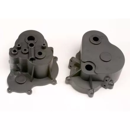 Traxxas Gearbox halves (f&r)/ rubber access plug