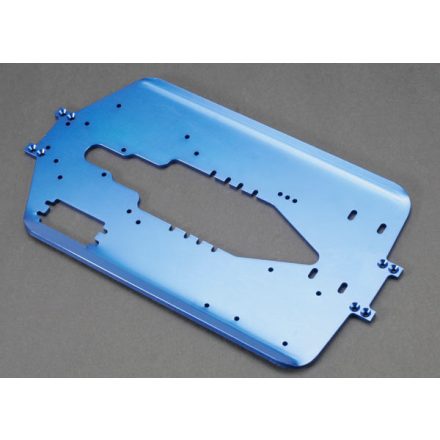 Traxxas  Chassis, T-Maxx®, long wheelbase (extended 30mm) (6061-T6 aluminum, 4.0mm) (blue anodized)