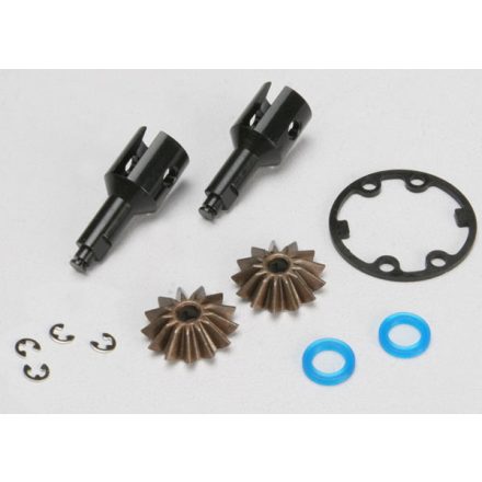 Traxxas Drive cups, inner (2) (Jato®) (for steel constant-velocity driveshafts)/ differential spider gears (2)/ gaskets, hardware