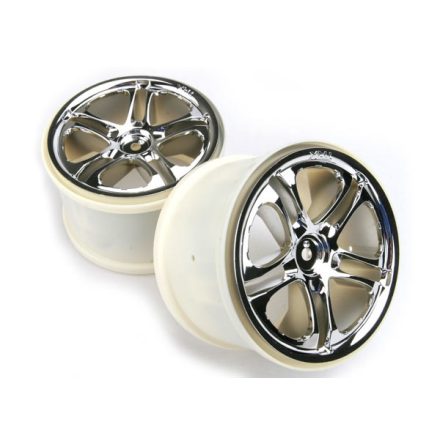 Traxxas Wheels, SS (split spoke) 3.8" (chrome) (2) (fits Revo®/Maxx® series)