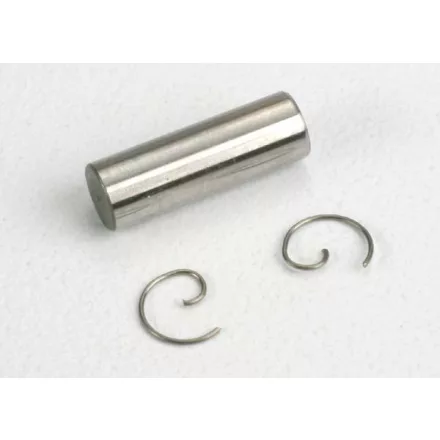 Traxxas Wrist pin/ wrist pin clips (2) (TRX® 2.5, 2.5R)