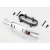 Traxxas Bumper, front (chrome)/ bumper mount, front/ 4x10mm BCS (2)/ 3x25mm BCS (2)