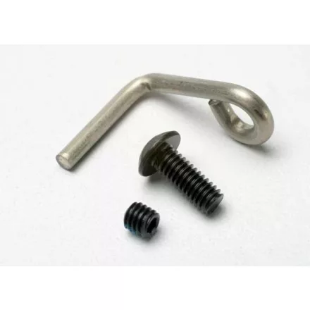 Traxxas Hanger, metal wire (for tuned pipe)/ 4mm GS (1)/ 4x10 BCS (1)