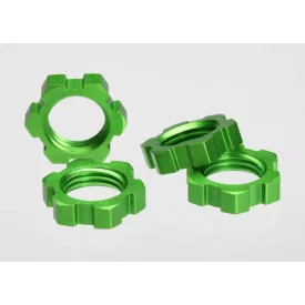Traxxas  Wheel nuts, splined, 17mm (green-anodized) (4)
