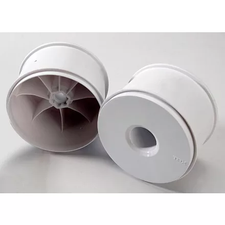 Traxxas Wheels, dished 3.8" (white) (2) (use with 17mm splined wheel hubs and wheel nuts, part #5353X)