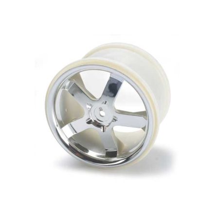 Traxxas Wheels, Hurricane 3.8" (chrome) (2) (also fits Maxx® series)