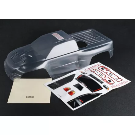 Traxxas Body, Revo® 3.3 (clear, requires painting)/ window, lights, grille decal sheet