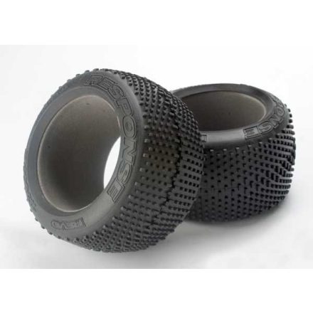 Traxxas Tires, Response racing 3.8" (soft-compound, narrow profile, short knobby design)/ foam inserts (2)