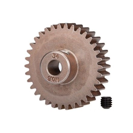Traxxas Gear, 34-T pinion (0.8 metric pitch, compatible with 32-pitch) (fits 5mm shaft)/ set screw