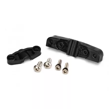 Traxxas Mount, stuffing tube (upper & lower)/ 4x10mm BCS (stainless) (2)/ 3x10mm CS (stainless) (2)