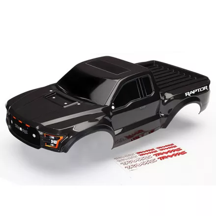 Traxxas  Body, Ford Raptor®, black (heavy duty)/ decals