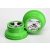 Traxxas Wheels, SCT, chrome, green beadlock style, dual profile (2.2" outer, 3.0" inner) (2) (2WD front only)