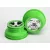 Traxxas Wheels, SCT, chrome, green beadlock style, dual profile (2.2" outer, 3.0" inner) (2) (2WD front only)