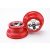 Traxxas Wheels, SCT chrome, red beadlock style, dual profile (2.2” outer, 3.0” inner) (2WD front) (2)