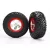 Traxxas Tires & wheels, assembled, glued (SCT satin chrome red beadlock wheels, ultra-soft S1 compound off-road racing tires, inserts) (2) (2WD rear, 4WD f/r)