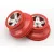 Traxxas  Wheels, SCT satin chrome, red beadlock style, dual profile (2.2" outer, 3.0" inner) (2WD front) (2)