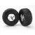 Traxxas Tires & wheels, assembled, glued (SCT satin chrome, black beadlock style wheels, Kumho tires, foam inserts) (2) (2WD front)