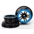 Traxxas Wheels, SCT Split-Spoke, black, blue beadlock style, dual profile (2.2" outer, 3.0" inner) (2WD front) (2)