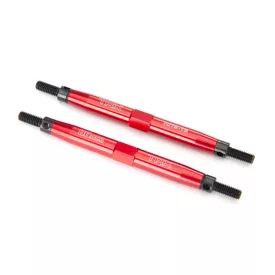   Traxxas Toe links, Slayer Pro 4X4 (Tubes™ 7075-T6 aluminum, red) (88mm, fits front or rear) (2)/ rod ends, rear (4)/ rod ends, front (4)/ wrench (1)