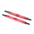 Traxxas Toe links, Slayer Pro 4X4 (Tubes™ 7075-T6 aluminum, red) (88mm, fits front or rear) (2)/ rod ends, rear (4)/ rod ends, front (4)/ wrench (1)