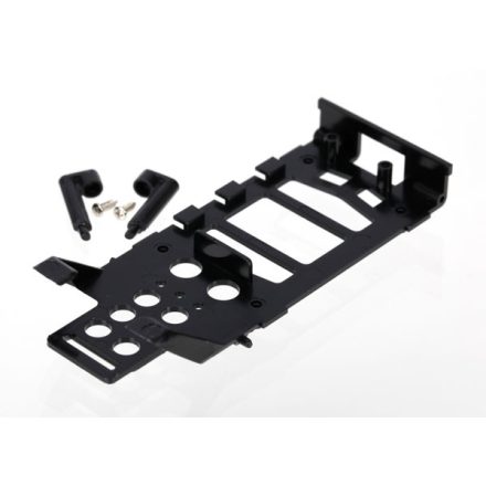 Traxxas Main frame, battery holder (1)/ canopy mounting posts (2)/ screws (2)