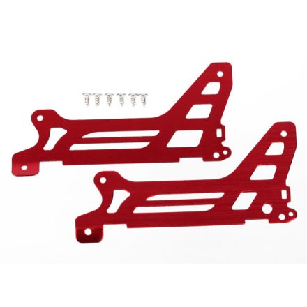 Traxxas  Main frame, side plate, outer (2) (red-anodized) (aluminum)/ screws (6)