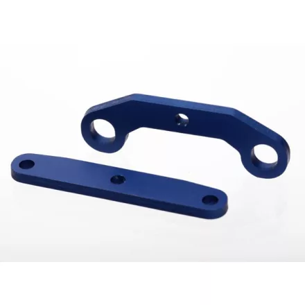 Traxxas Bulkhead tie bars, front & rear, aluminum (blue-anodized)
