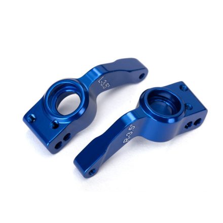 Traxxas Axle carriers, rear, 6061-T6 aluminum, left & right (blue-anodized)
