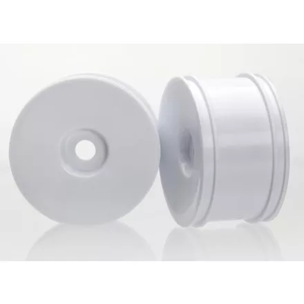 Traxxas Wheels, dished (white, dyeable) (rear) (2)