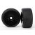 Traxxas Tires & wheels, assembled, glued (black, dished wheels, slick tires (S1 compound), foam inserts) (rear) (2)