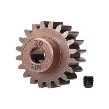 Traxxas Gear, 20-T pinion (1.0 metric pitch) (fits 5mm shaft)/ set screw (compatible with steel spur gears)