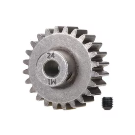  Traxxas Gear, 24-T pinion (1.0 metric pitch) (fits 5mm shaft)/ set screw (compatible with steel spur gears)