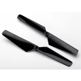 Traxxas Rotor blade set, black (2)/ 1.6x5mm BCS (2)