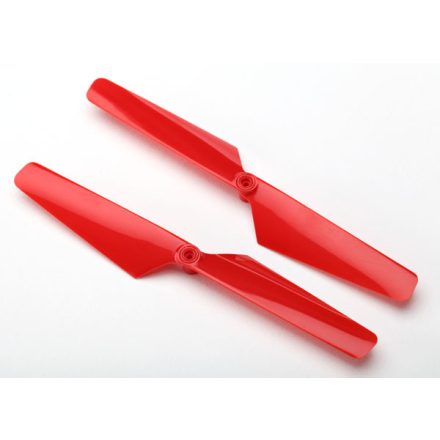 Traxxas Rotor blade set, red (2)/ 1.6x5mm BCS (2)
