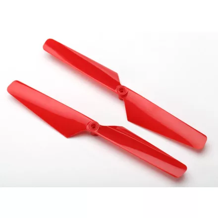 Traxxas Rotor blade set, red (2)/ 1.6x5mm BCS (2)