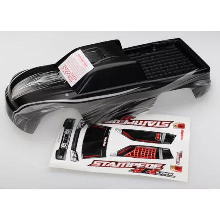 Traxxas Body, Stampede® 4X4 VXL, ProGraphix® (Graphics are printed, requires paint & final color application)/ decal sheet