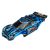 Traxxas Body, Rustler® 4X4, blue/ window, grille, lights decal sheet (assembled with front & rear body mounts and rear body support for clipless mounting)