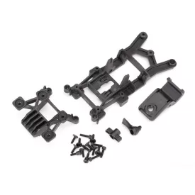   Traxxas Body mounts, front & rear/ 3x12mm CS (4)/ 3x12mm shoulder screw (2)/ 3x10mm flat-head machine screw (8)/ 3x12mm BCS (1)
