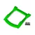 Traxxas Skid plate, roof (body) (green)/ 3x12 CS (4)
