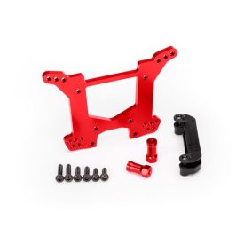   Traxxas Shock tower, rear, 7075-T6 aluminum (red-anodized) (1)/ body mount bracket (1)