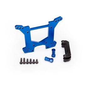   Traxxas Shock tower, rear, 7075-T6 aluminum (blue-anodized) (1)/ body mount bracket (1)