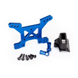   Traxxas Shock tower, front, 7075-T6 aluminum (blue-anodized) (1)/ body mount bracket (1)